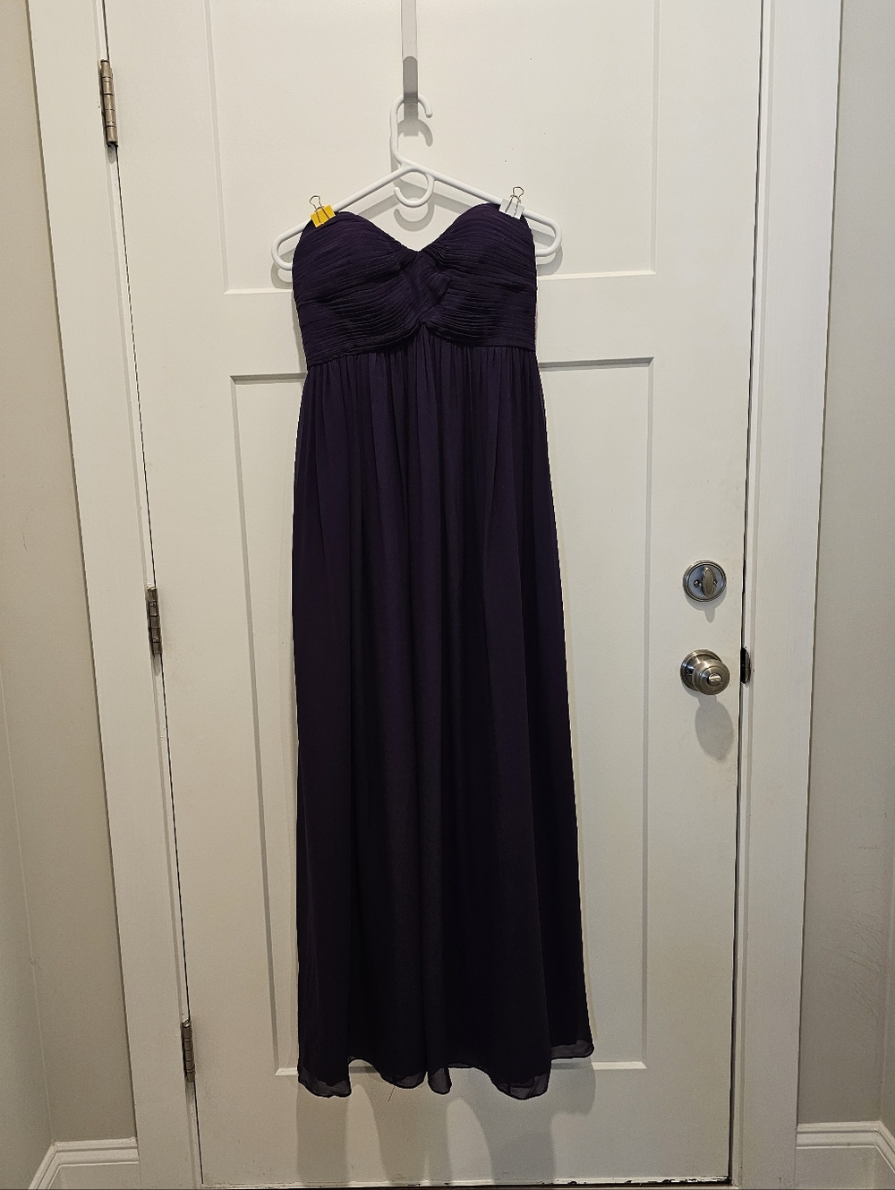 Donna Morgan Women's Strapless Maxi Dress Size 6 Dark Purple  Formal Gown
